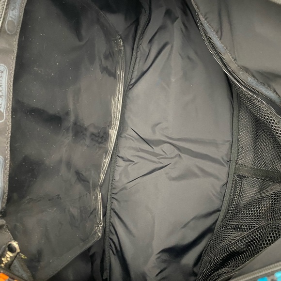 LeSportsac black white stripe multicolor tote - Picture 6 of 14